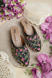Handcrafted Floral Embroidered Women’s Platform Heels
