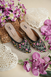 Handcrafted Floral Embroidered Women’s Platform Heels