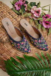 Pink Beaded Floral Embroidered Women’s Platform Heels