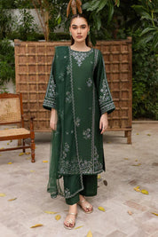 Ever Green 3Pc Embroidered Lawn Dress