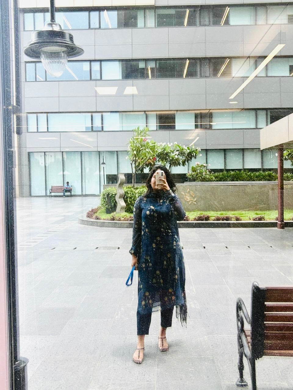 Women Navy Blue Printed Kurta Set with Dupatta | Stylish Ethnic Wear