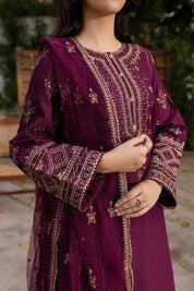 Plant Foam 3Pc Embroidered Lawn Dress