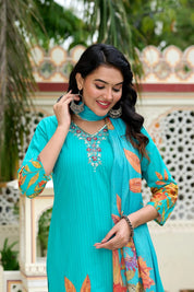 Rangrika Blossom Cotton Suit Set