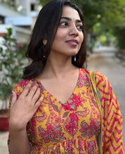 Sunlit Spice Viscose Suit Set
