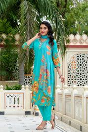 Rangrika Blossom Cotton Suit Set