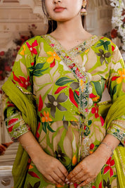 Aurora Spring Green Reverie Rayon Anarkali Suit