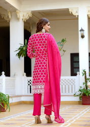 Pink Radiant Charm Shifali Straight Suit