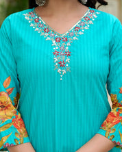 Rangrika Blossom Cotton Suit Set