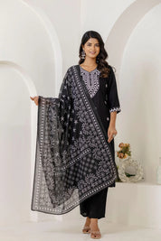 Noir Grace Viscose Rayon Suit Set