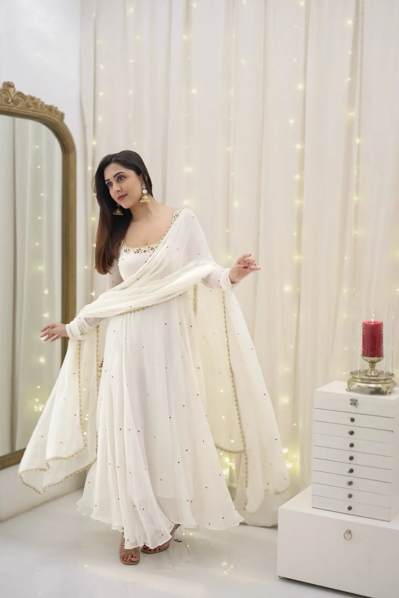 Apsara White Suit Set