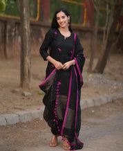 Black Linen Full GOWN