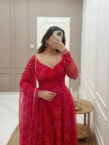 Beautiful Dhani Red Suit Set