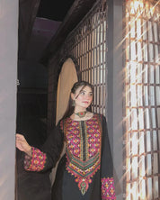 Black Cambric Embroidered 2PC – Easy Wear