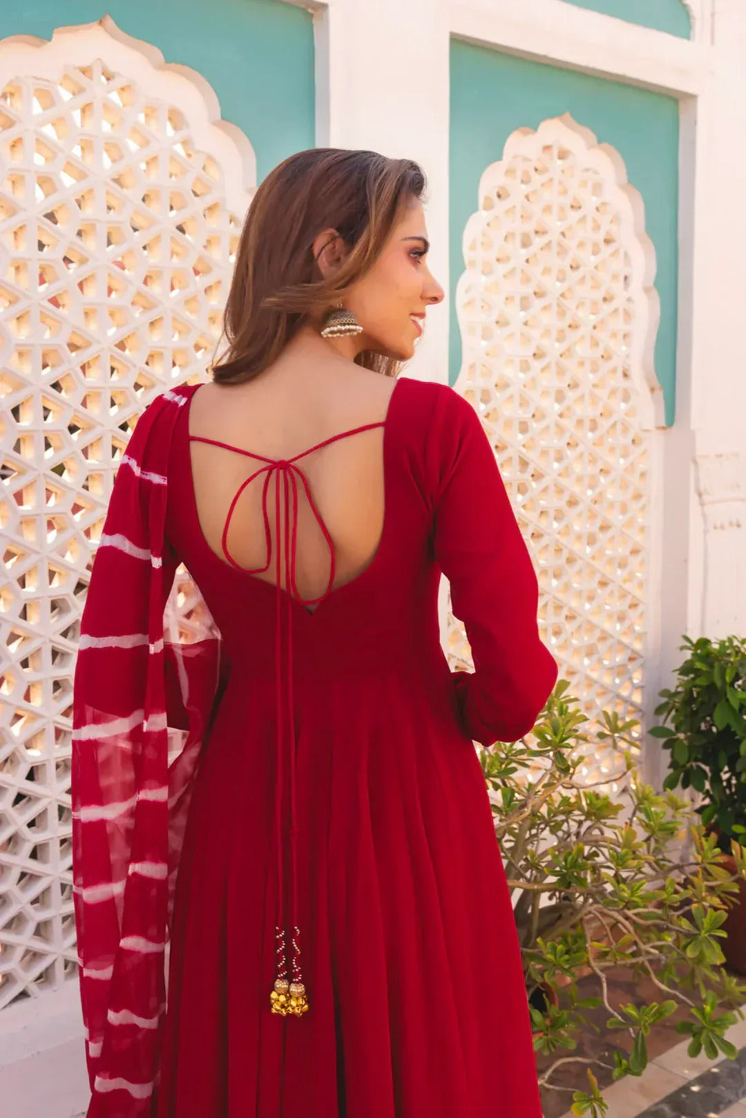 Royal Maroon Kurta Pant Dupatta Set for Women