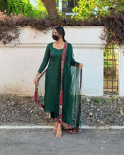 EMERALD GREEN COLOR KURTI FOR GIRLS