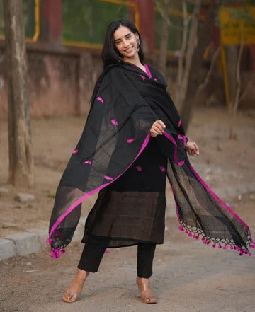 Black Linen Full GOWN