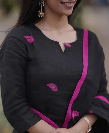 Black Linen Full GOWN