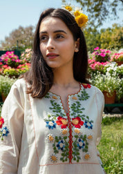 Garden Grace Embroidered Cotton GOWN