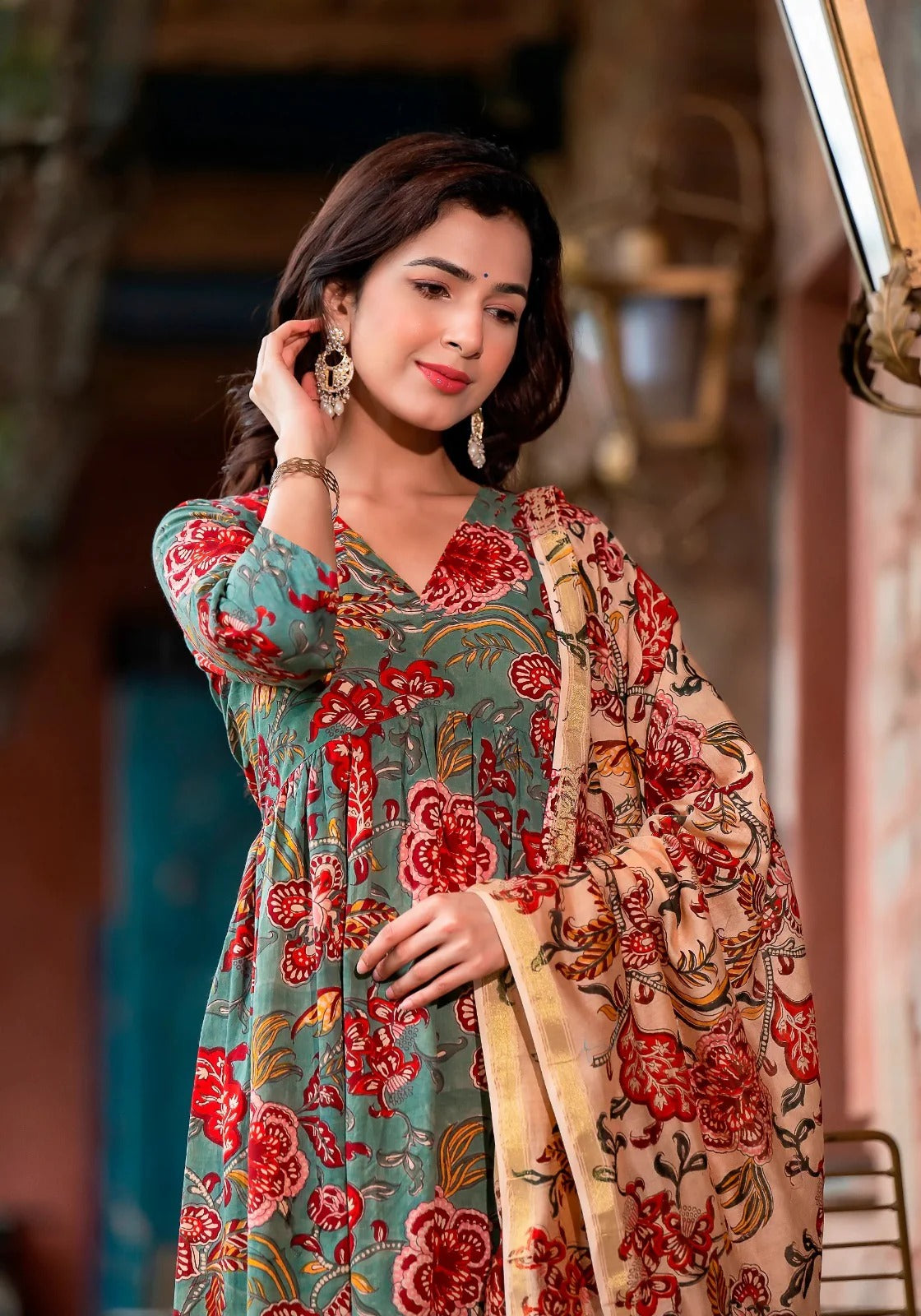 Rustic Bloom Pure Viscose GOWN