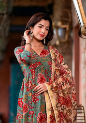 Rustic Bloom Pure Viscose GOWN