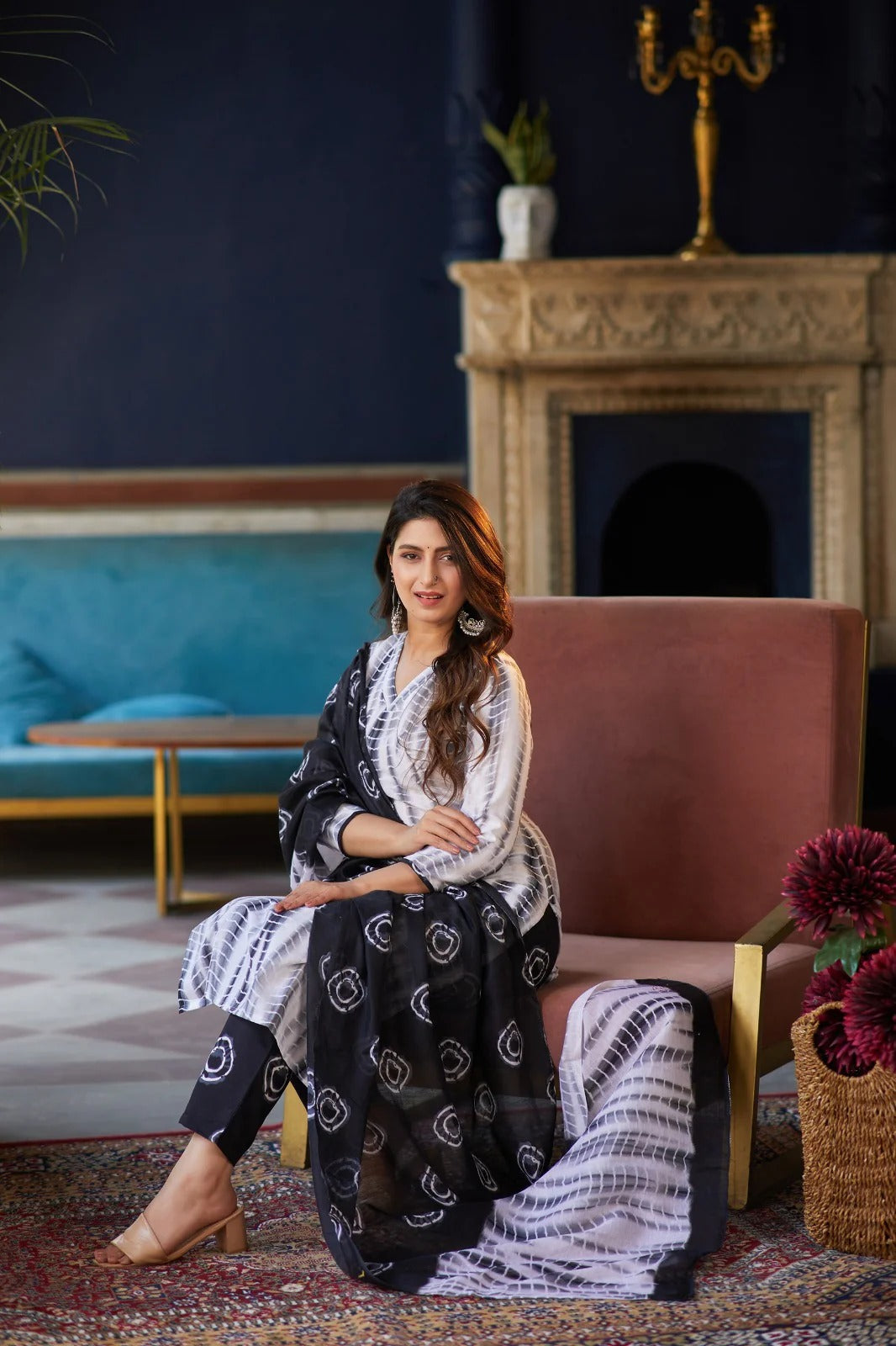 Kota Doria Print Pure Viscose Suit Set