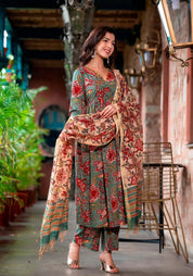 Rustic Bloom Pure Viscose GOWN