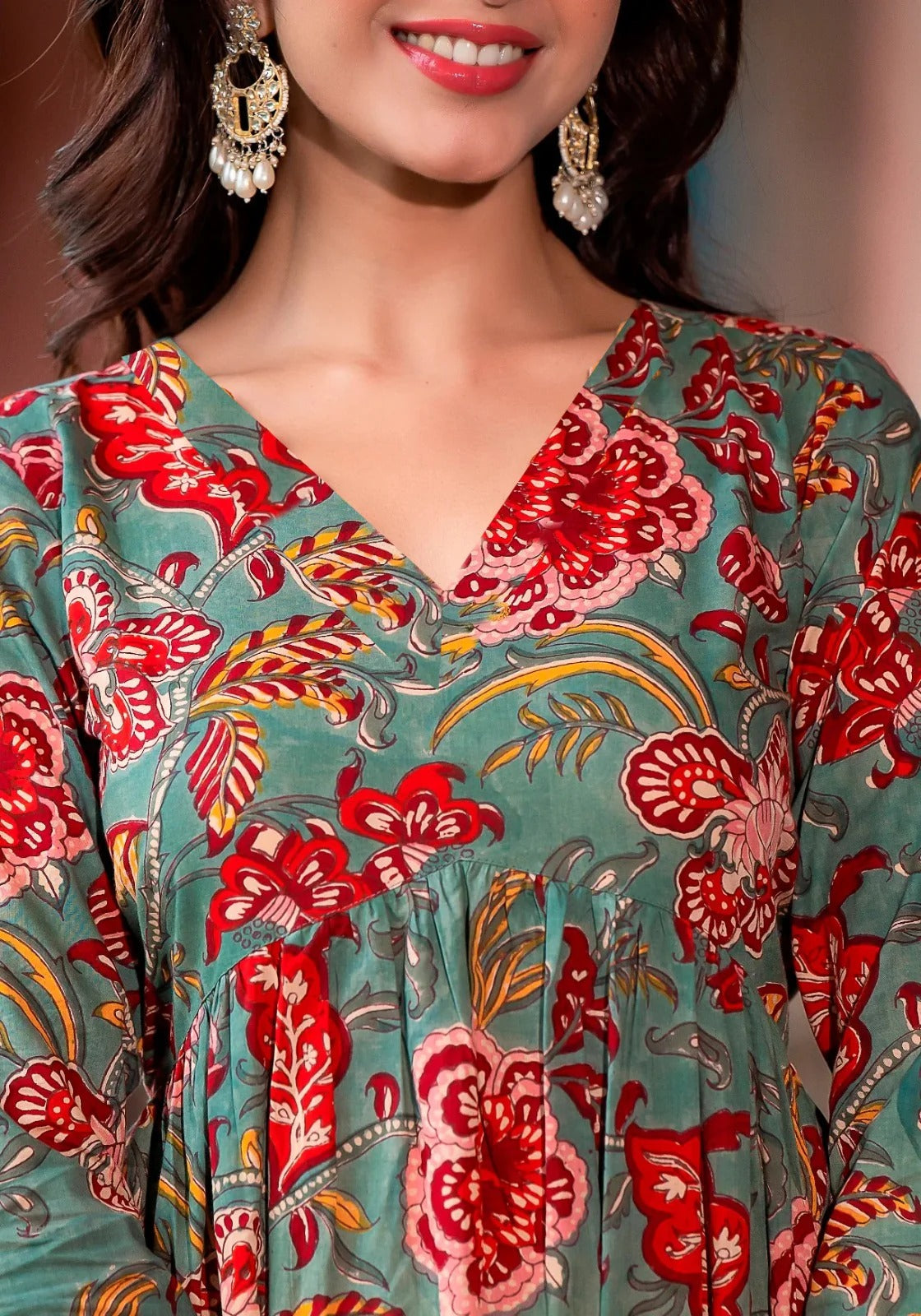 Rustic Bloom Pure Viscose GOWN
