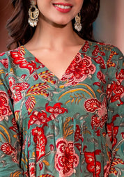 Rustic Bloom Pure Viscose GOWN