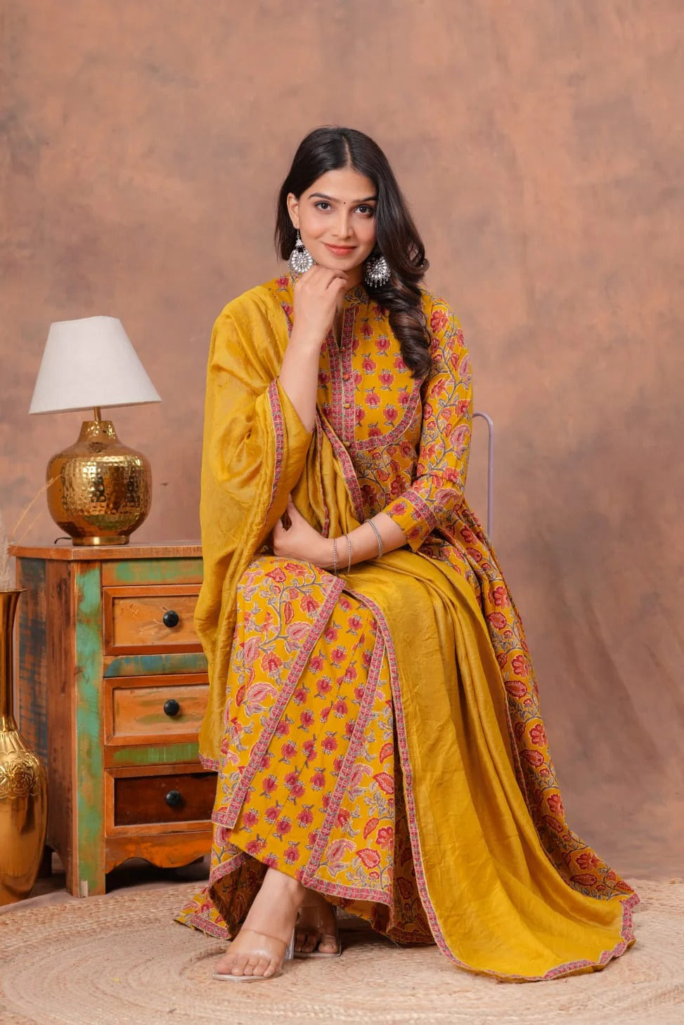 Gulaabo Charm Handblock Suit Set