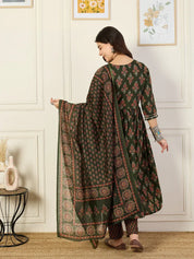 Moss Charm Anarkali Suit Set