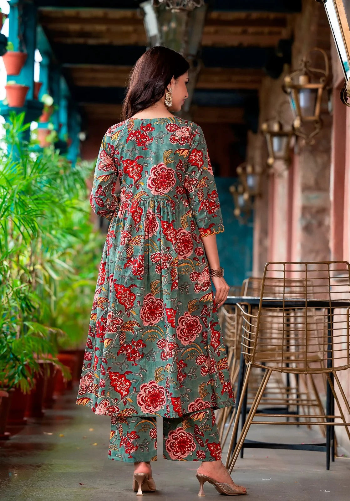 Rustic Bloom Pure Viscose GOWN