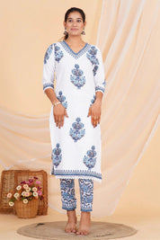 Ocean Bloom Viscose Rayon Suit Set
