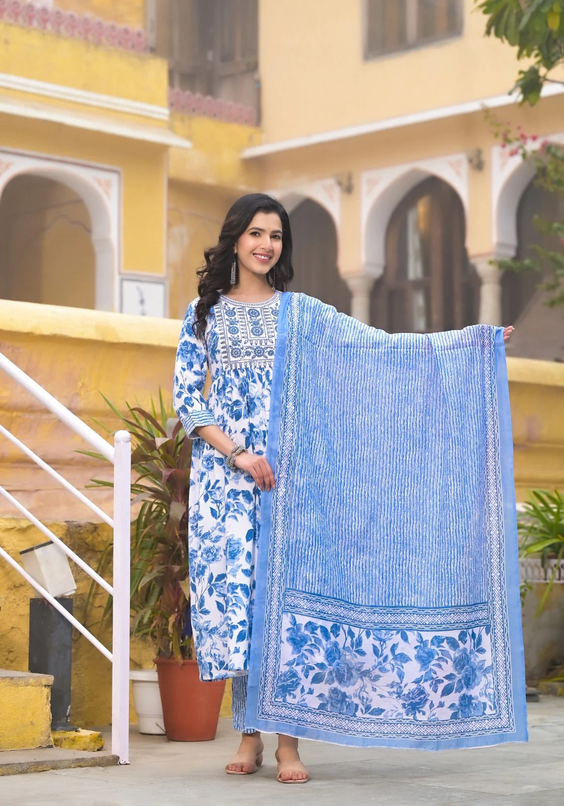 Dewdrop Blue Pure Viscose GOWN