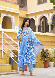 Dewdrop Blue Pure Viscose GOWN