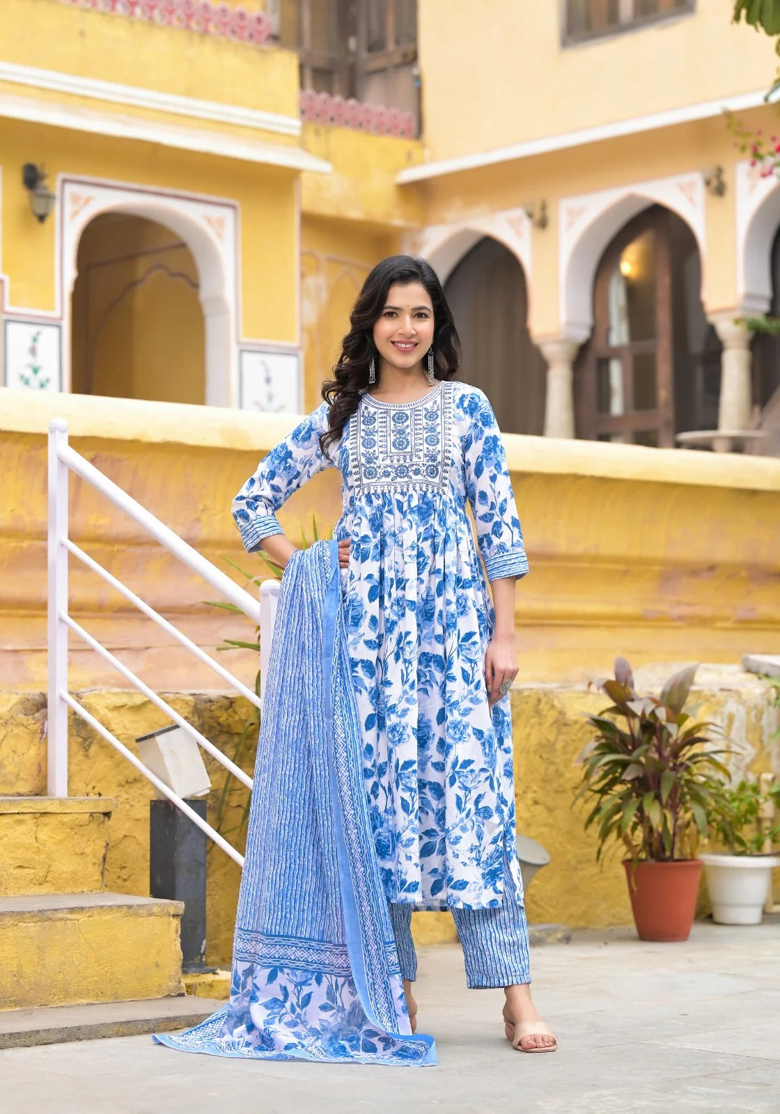 Dewdrop Blue Pure Viscose GOWN