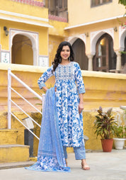 Dewdrop Blue Pure Viscose GOWN
