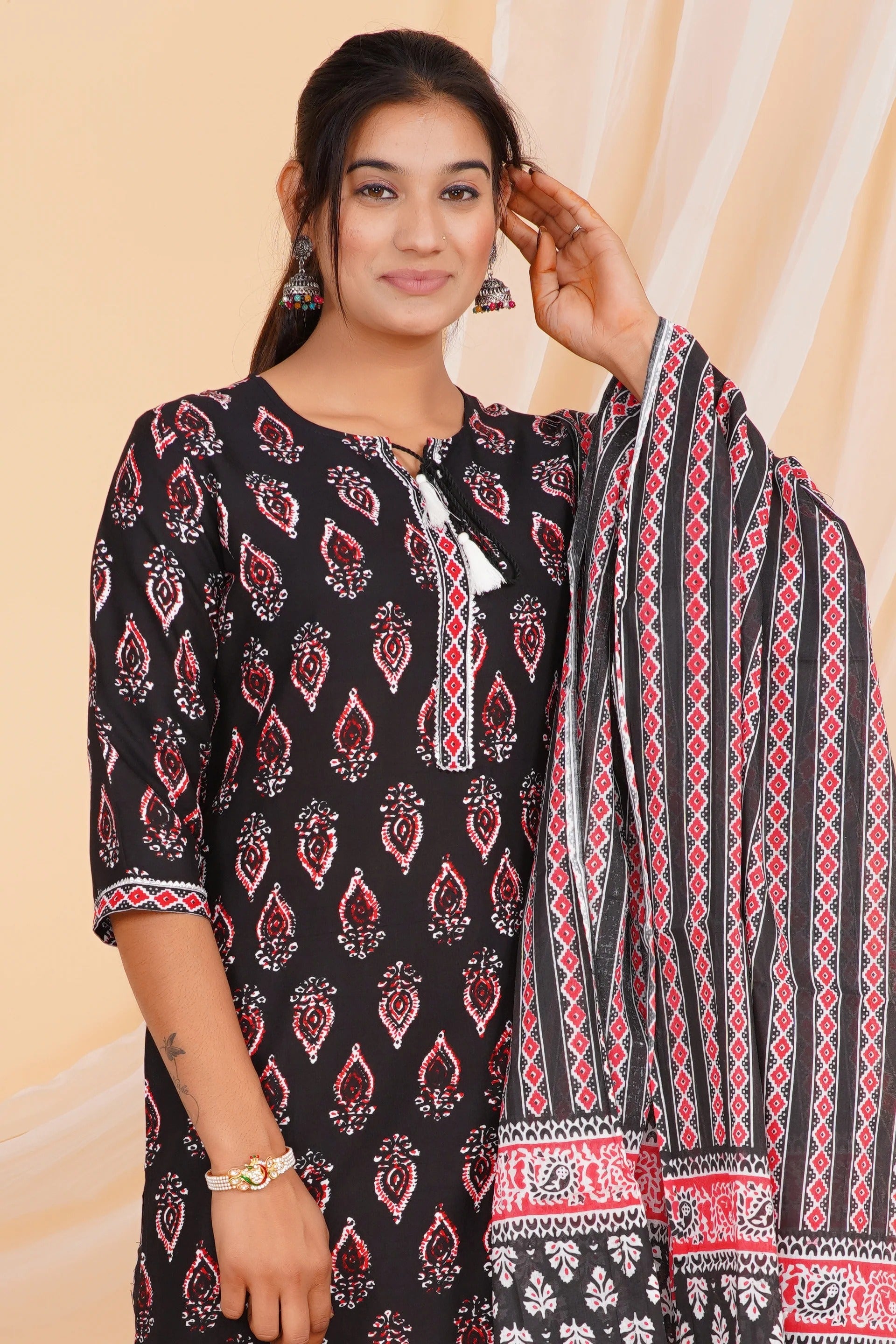 Blossom Noir Viscose Rayon Set