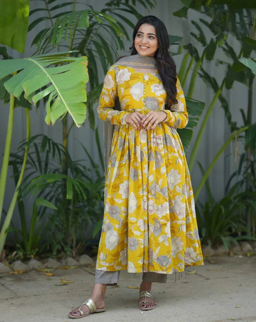 Golden Radiance Viscose Suit Set