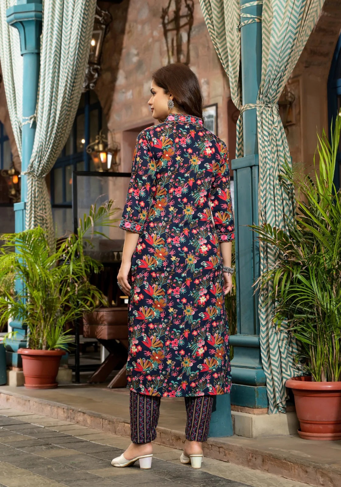 Gulmohar Dusk Pure Viscose Suit Set