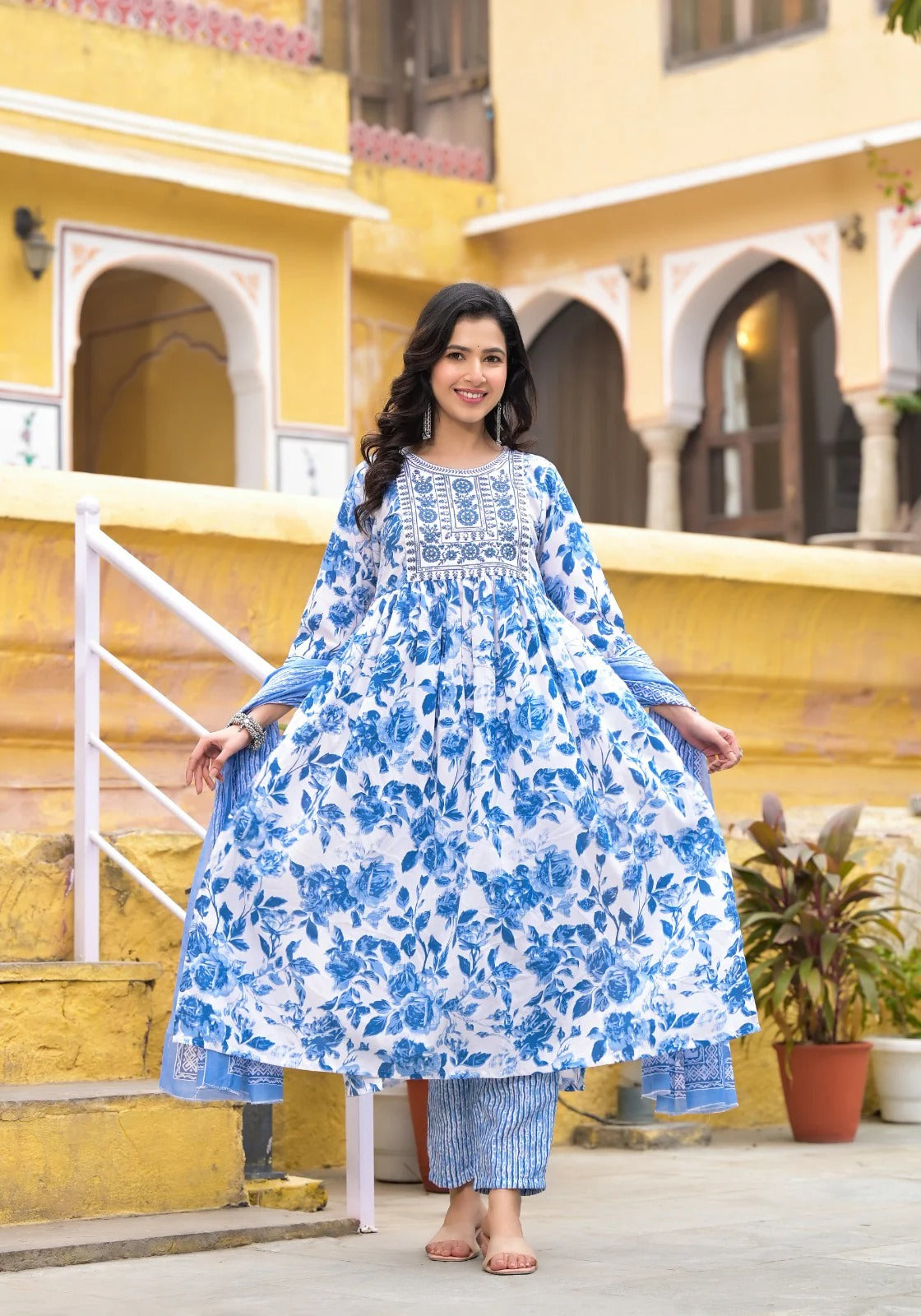 Dewdrop Blue Pure Viscose GOWN