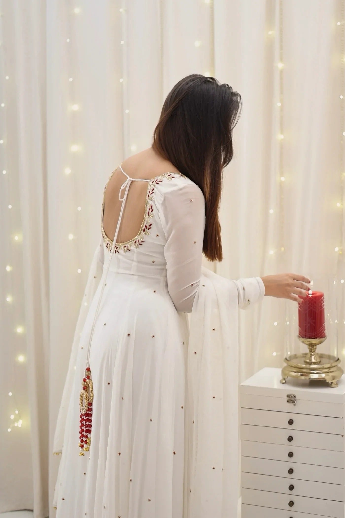 Apsara White Suit Set Women Minimal Ethnic Wear
