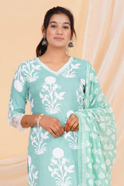 Mint Blossom Rayon Set