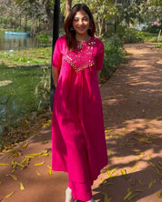 Chandni Mirror Work Kurta Set