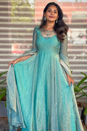 Pupuni Pure Silk Party Wear Gown Designs