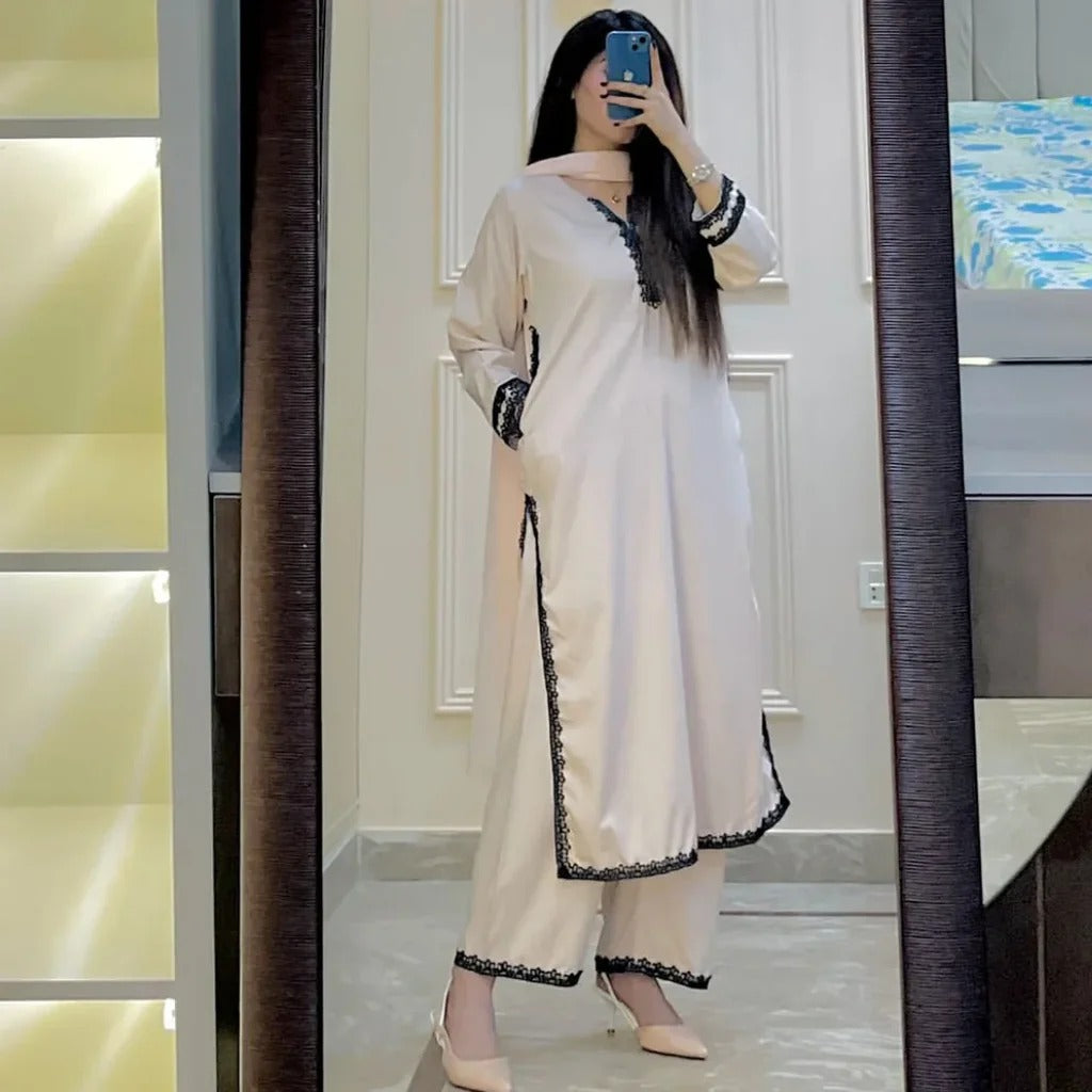 A Stylish Traditional Outfit – Summer Ethnic Cotton Suit