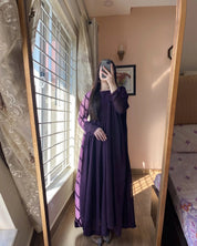 Chiffon Wine Color Gown Dress for Women