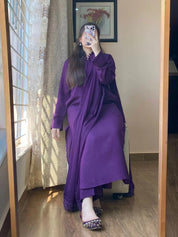 3 Piece – Silk Karandi Purple - Office Wear