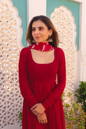 Royal Maroon Kurta Pant Dupatta Set for Women