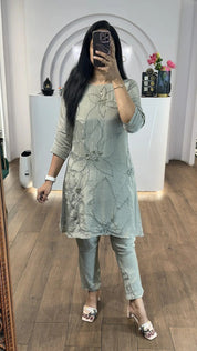 Gray KnotWork Co-Ord Set