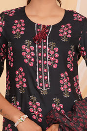 Blossom Noir Viscose Rayon Set